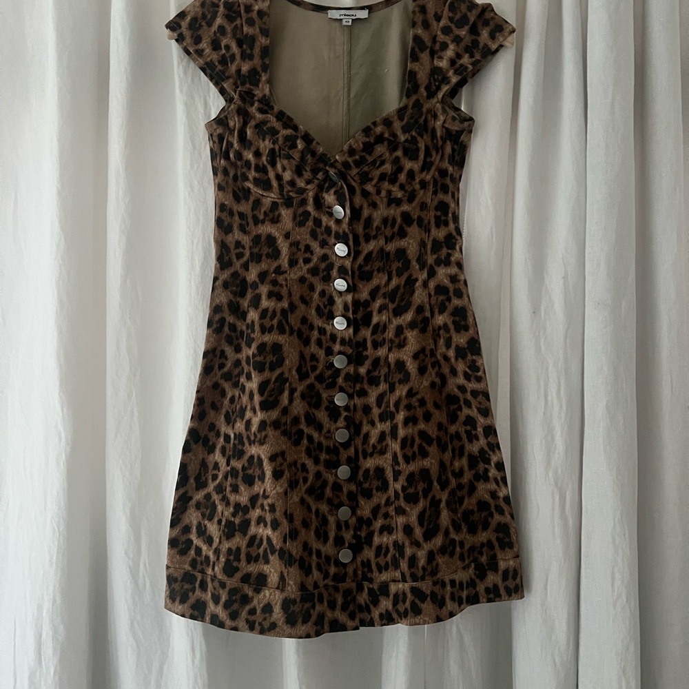 Miaou Brown Leopard Mini Dress